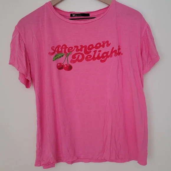 Afternoon Delight Pink Cherry Boyfriend Tee - Picture 3 of 3